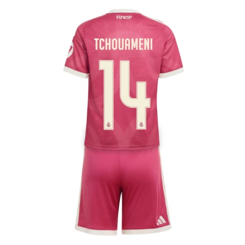 Real Madrid Aurelien Tchouameni #14 Maglia Gara Terza Repliche 2026-27 Bambino Maniche Corte Real Madrid Aurelien Tchouameni #14 Maglia Gara Terza Repliche 2026-27 Bambino Maniche Corte